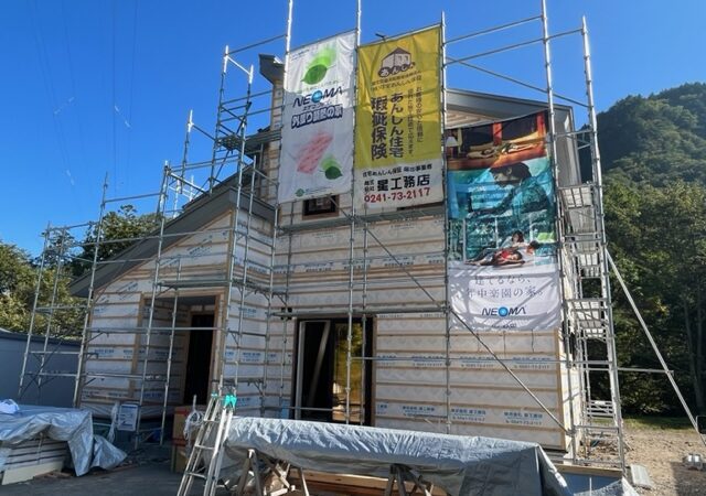 【南会津町 新築注文住宅】吹抜のある高性能住宅　現場打合せと現場確認に！