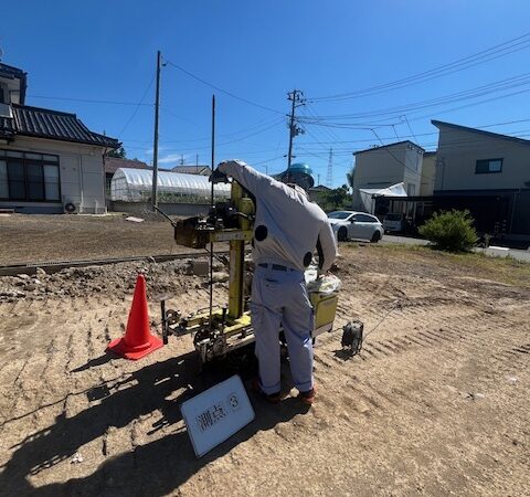 【郡山市 新築注文住宅】地盤調査実施