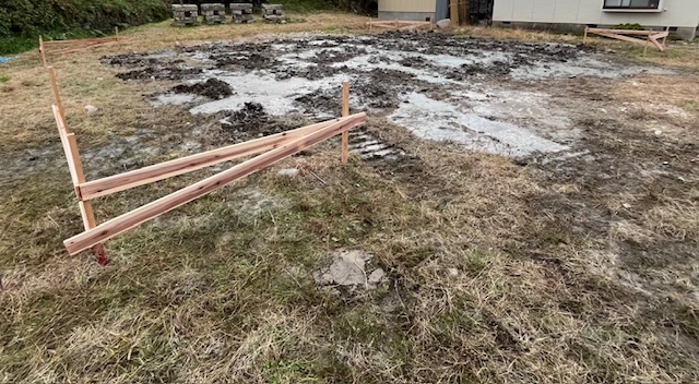 【南会津町 新築注文住宅】丁張り施工