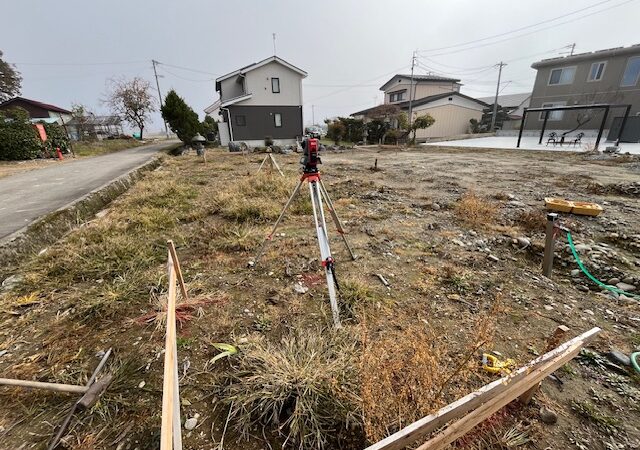 【会津若松市 新築注文住宅】丁張り施工