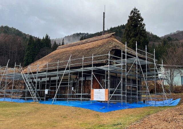 【南会津町/茅葺き屋根】茅葺き屋根修繕工事