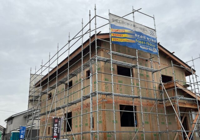 【会津若松市 新築注文住宅】建て方３日目