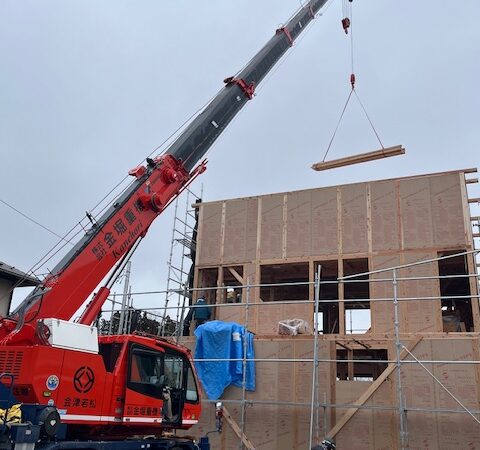 【西郷村 新築注文住宅】 建て方２日目(^^♪