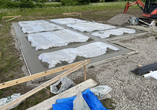 【南会津 新築注文住宅】 基礎工事 捨コンクリート打設