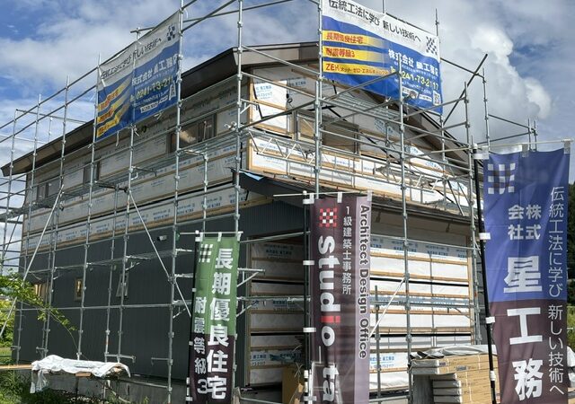 【南会津 新築注文住宅】金属製サイディング施工